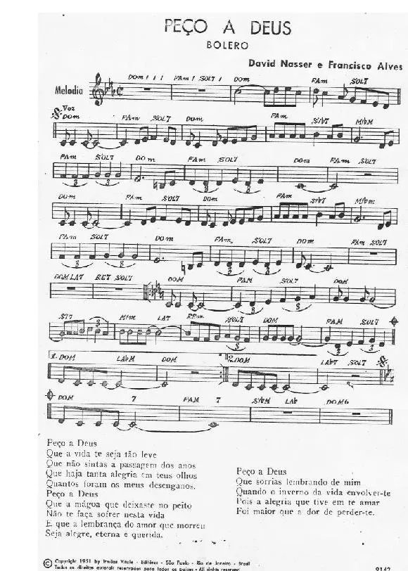télécharger la partition d'accordéon Peço a Deus (Chant : João Dias) (Boléro) au format PDF