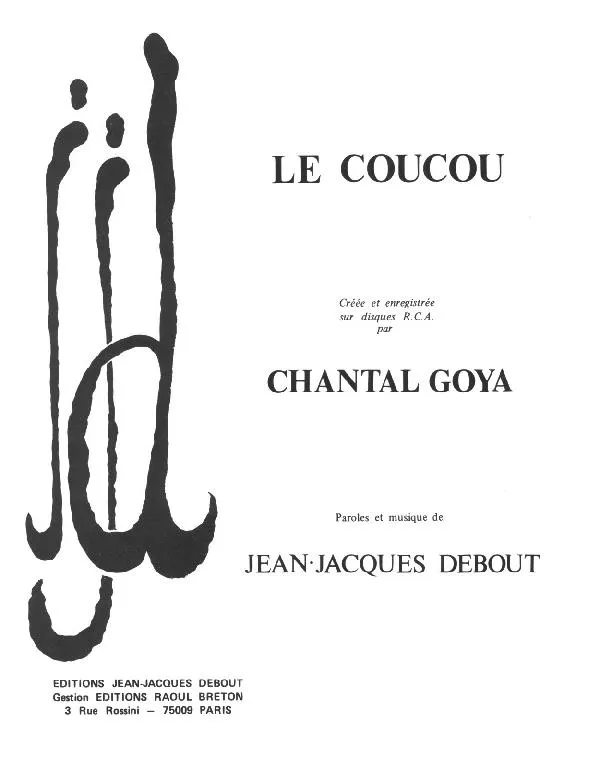 télécharger la partition d'accordéon Le Coucou (Chant : Chantal Goya) au format PDF