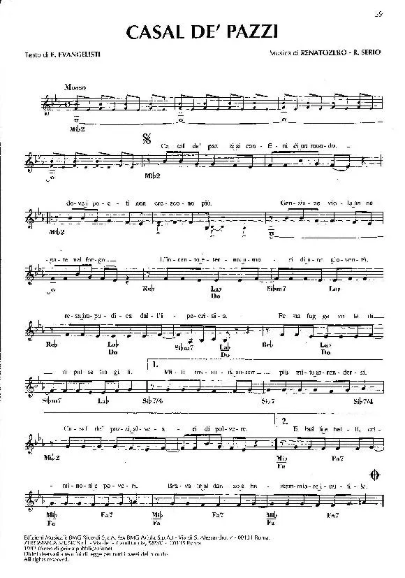 télécharger la partition d'accordéon Casal de' Pazzi (Disco Rock) au format PDF