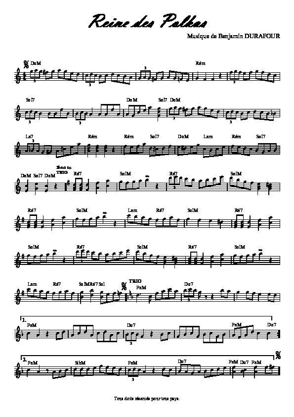télécharger la partition d'accordéon Reine des Polkas au format PDF