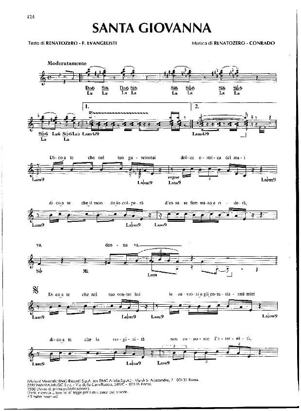 télécharger la partition d'accordéon Santa Giovanna (Soul Rock) au format PDF