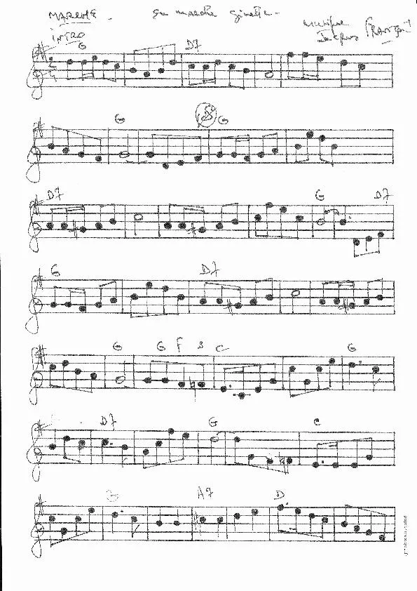 télécharger la partition d'accordéon Ça marche Ginette (Partition Manuscrite) au format PDF