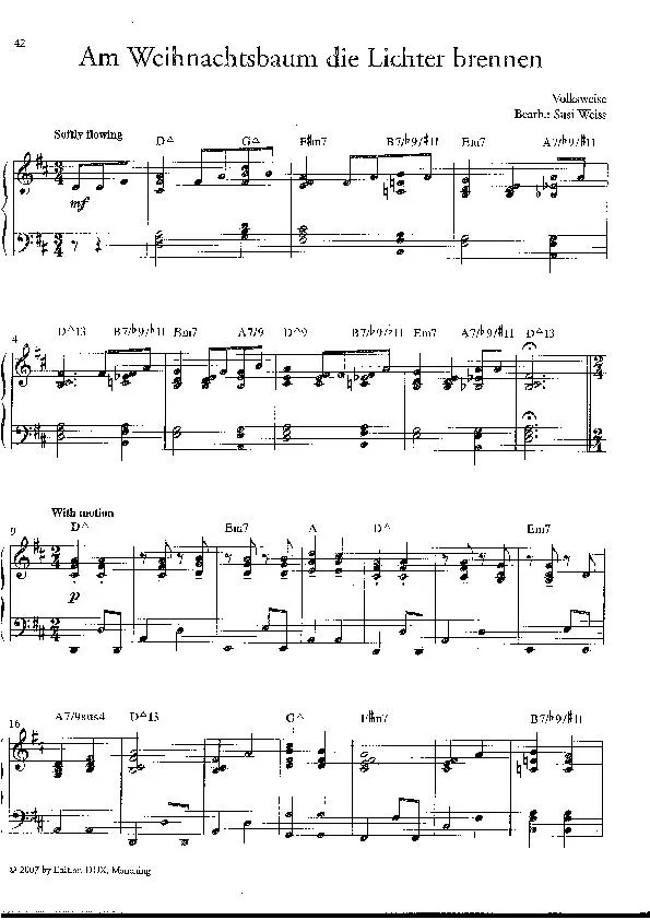 télécharger la partition d'accordéon Am Weihnachtsbaum die lichter brennen (Arrangement : Susi Weiss) au format PDF