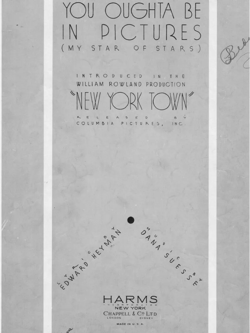 télécharger la partition d'accordéon You oughta be in pictures (Du Film : New York Town) (Slow Fox-Trot) au format PDF