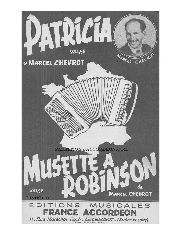 télécharger la partition d'accordéon Patricia (Valse Musette) au format PDF