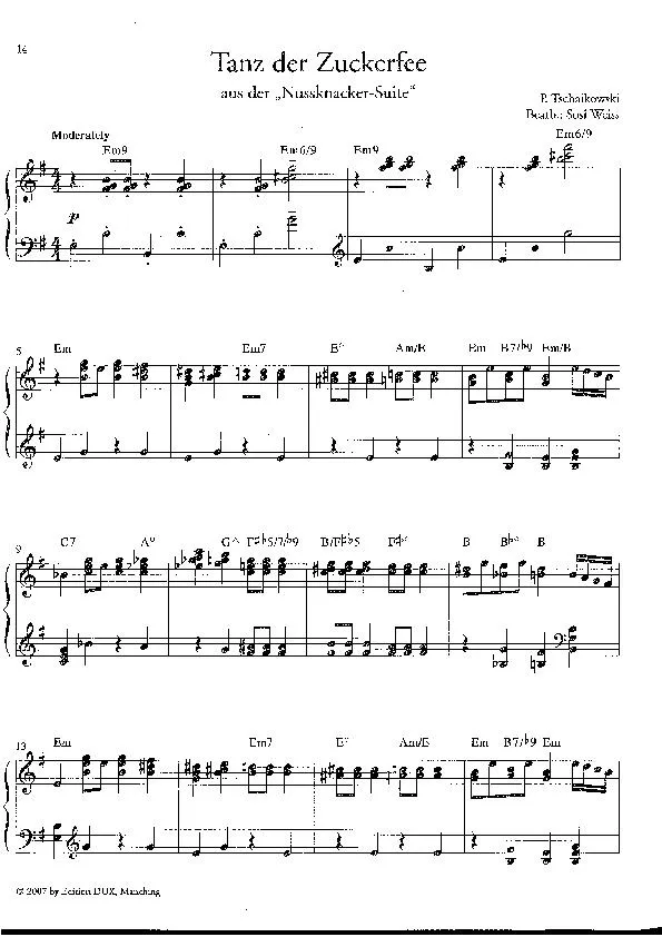 télécharger la partition d'accordéon Tanz der Zuckerfee (Du : Nussknacker-Suite) (Arrangement : Susi Weiss) au format PDF