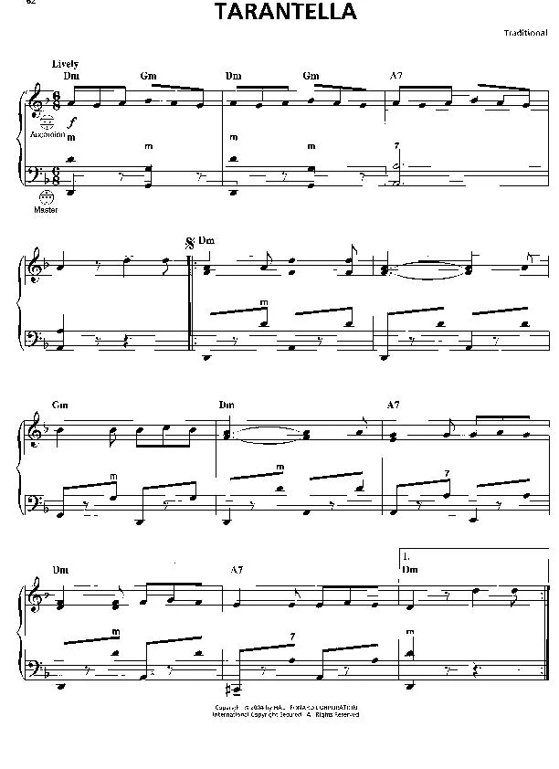 télécharger la partition d'accordéon Tarantella (Arrangement pour accordéon de Gary Meisner) (Tarentelle) au format PDF