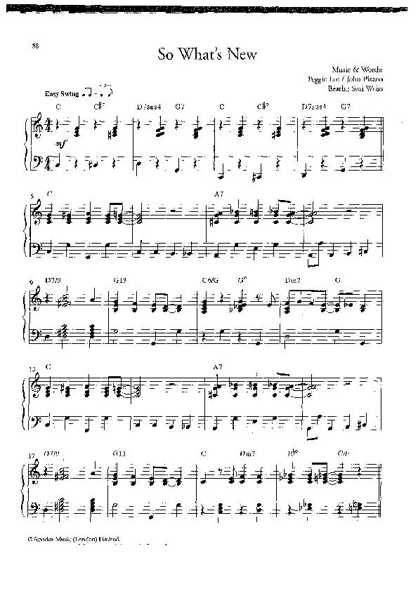 télécharger la partition d'accordéon So what's new (Arrangement : Susi Weiss) (Swing) au format PDF