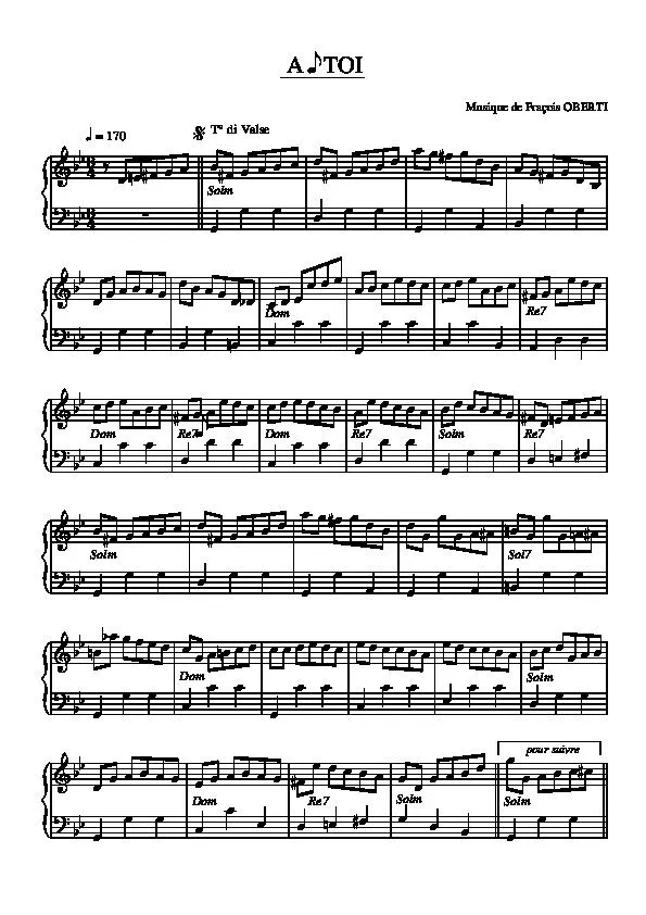télécharger la partition d'accordéon A croche toi (Valse) au format PDF