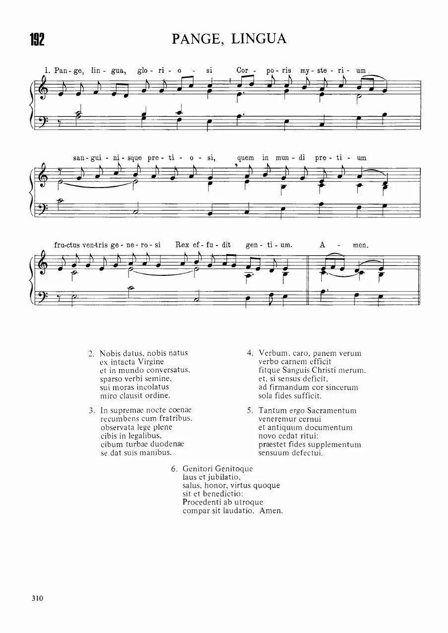 télécharger la partition d'accordéon Pange Lingua (Chant Grégorien) au format PDF