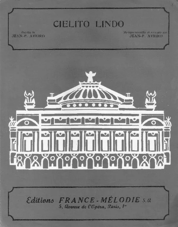 télécharger la partition d'accordéon Cielito Lindo (Valse Ronchera) au format PDF