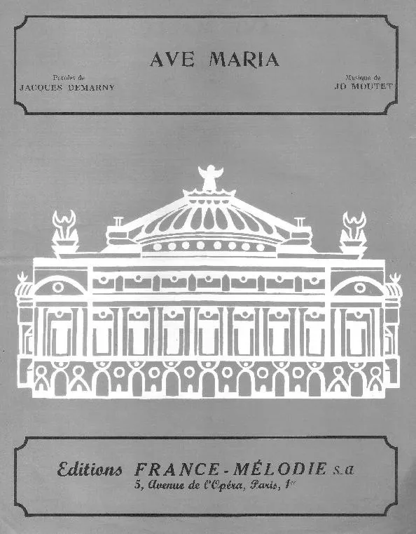 télécharger la partition d'accordéon Ave Maria au format PDF