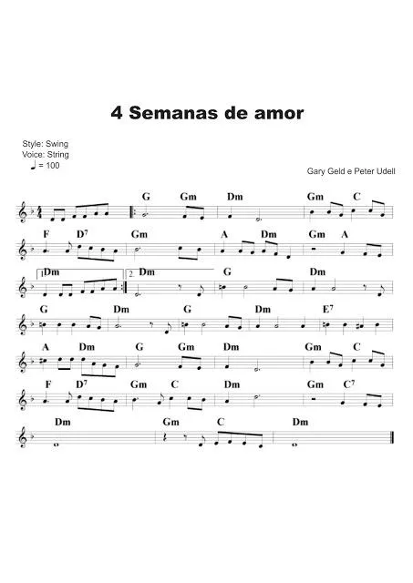 télécharger la partition d'accordéon 4 semanas de amor (Slow Rumba) au format PDF