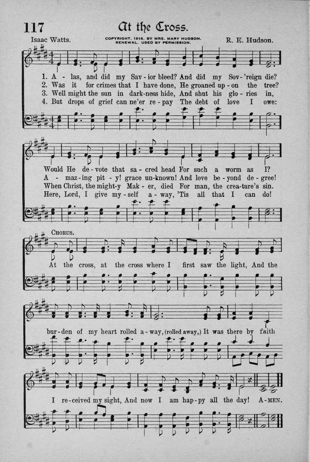 télécharger la partition d'accordéon At the cross (Hymne) au format PDF
