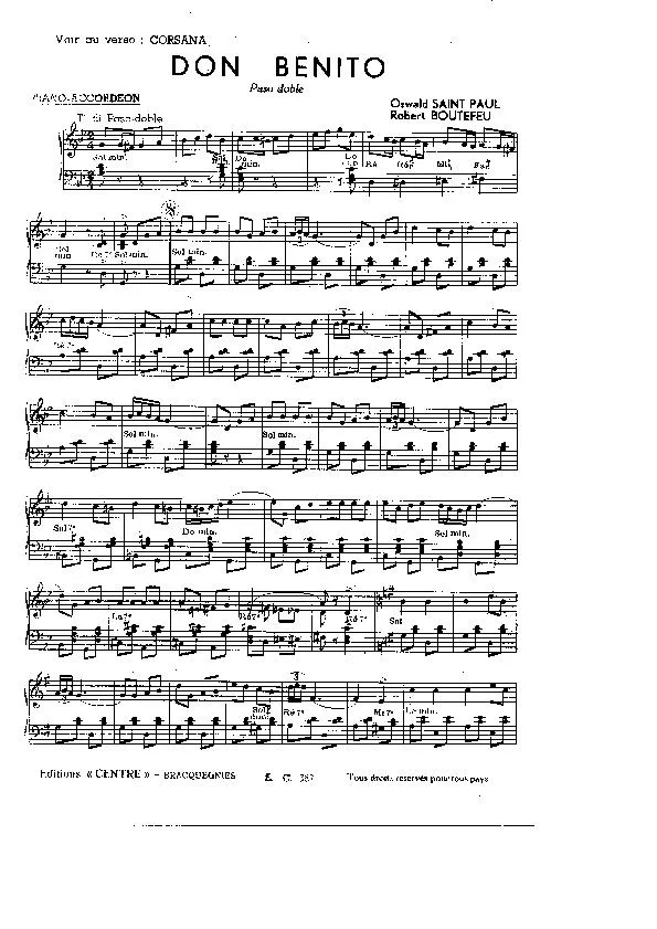 télécharger la partition d'accordéon Don Benito (Paso Doble) au format PDF