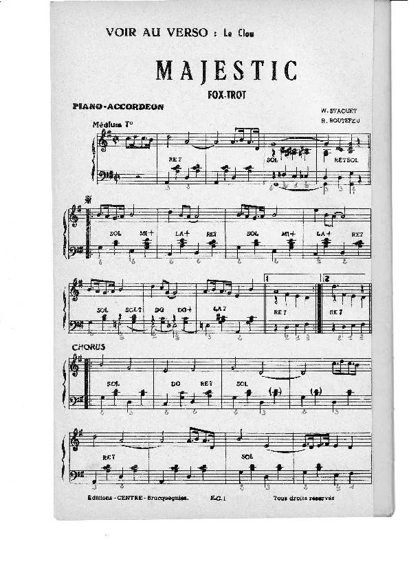 télécharger la partition d'accordéon Majestic au format PDF