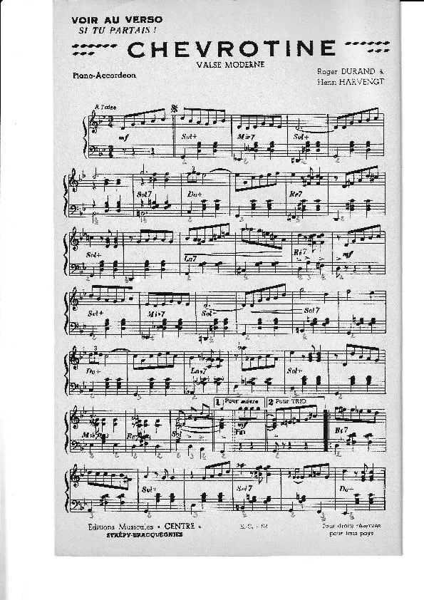 télécharger la partition d'accordéon Chevrotine (Orchestration) (Valse Moderne) au format PDF