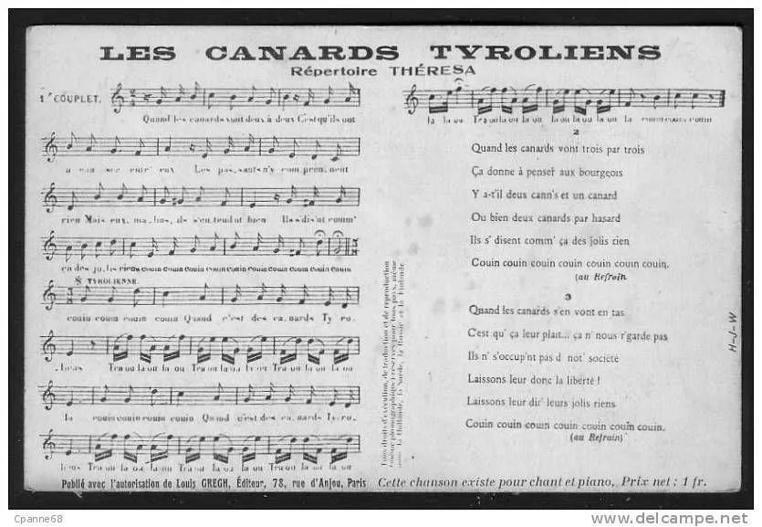télécharger la partition d'accordéon Les canards Tyroliens au format PDF