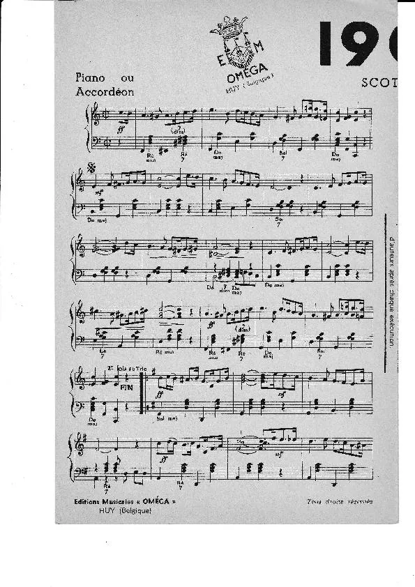 télécharger la partition d'accordéon 1905 (Scottish) au format PDF