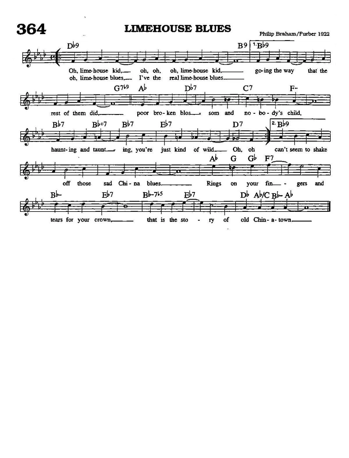 télécharger la partition d'accordéon Limehouse blues (Interprètes : The Mills Brothers) (Jazz Swing) au format PDF