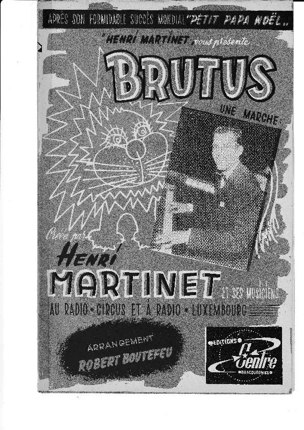 télécharger la partition d'accordéon Brutus (Arrangement : Robert Boutefeu) (Orchestration) (Marche) au format PDF