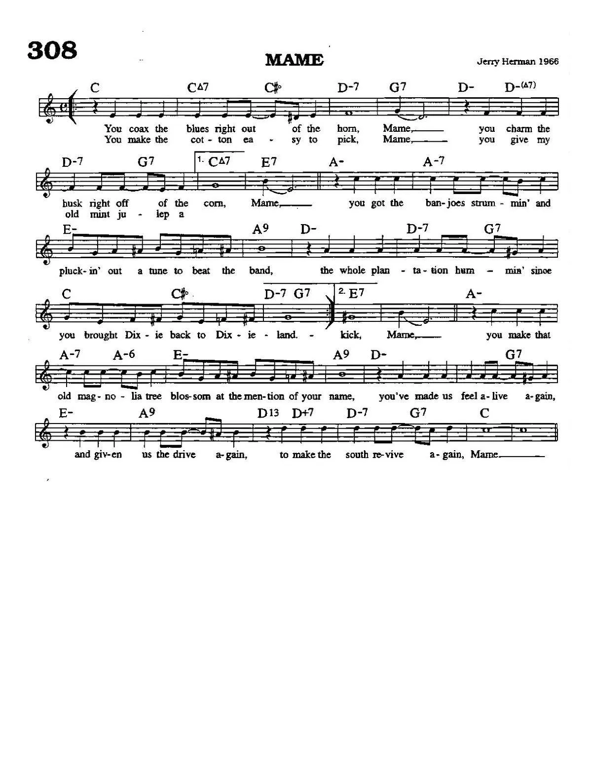 télécharger la partition d'accordéon Mame (Slow Fox-Trot) au format PDF