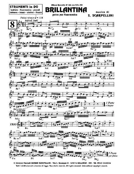 télécharger la partition d'accordéon Brillantina (Polka Rapide) au format PDF