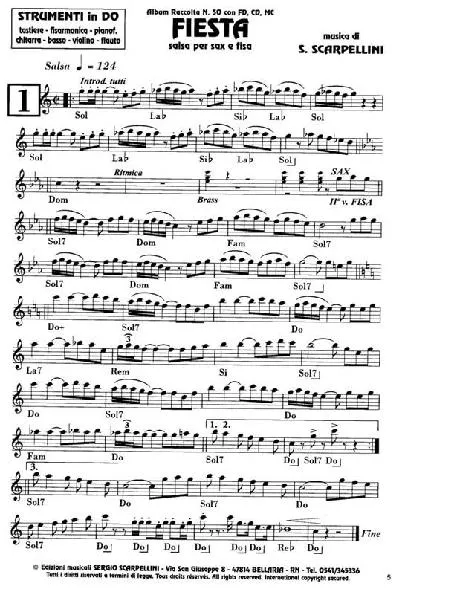 télécharger la partition d'accordéon Fiesta (Salsa) au format PDF