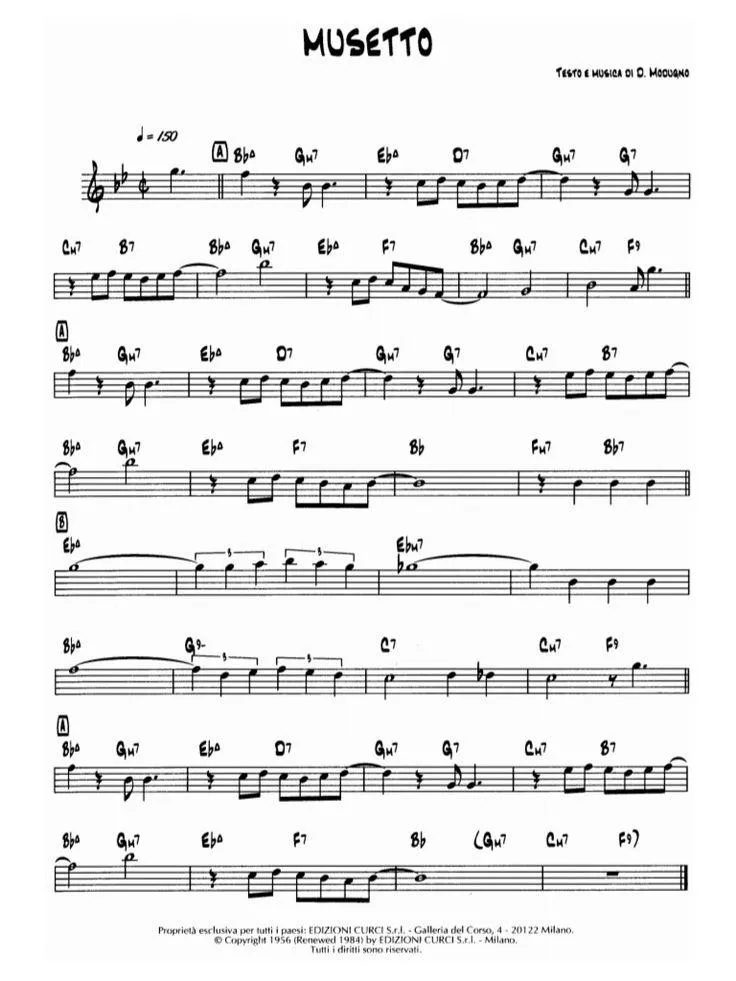télécharger la partition d'accordéon Musetto (Rumba) au format PDF