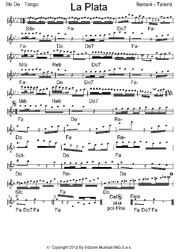 télécharger la partition d'accordéon La Plata (Tango) au format PDF