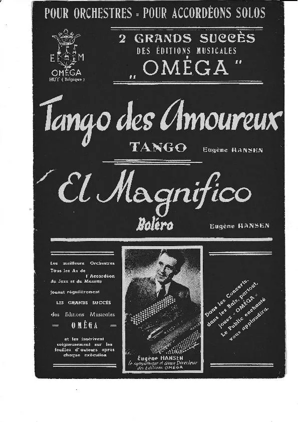 télécharger la partition d'accordéon Tango des Amoureux (Orchestration Complète) au format PDF