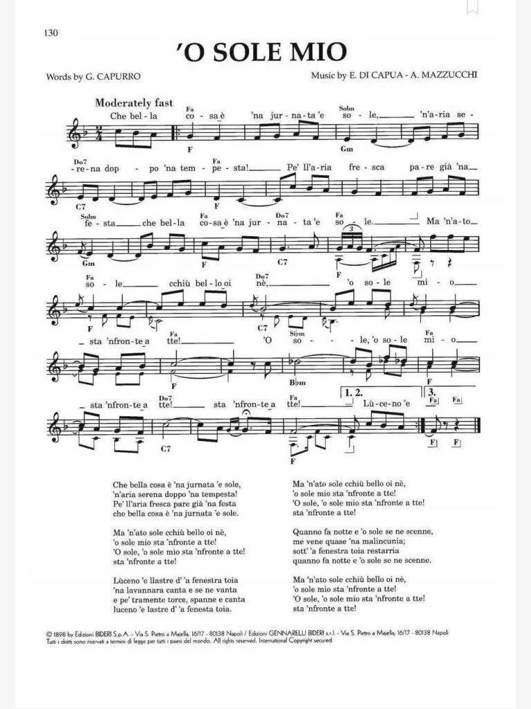 télécharger la partition d'accordéon 'O sole mio (It's now or never) au format PDF