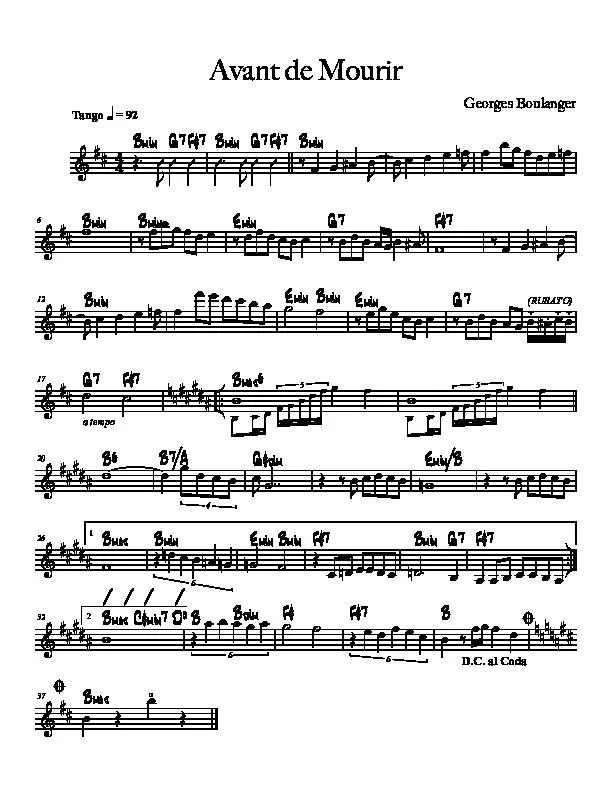 télécharger la partition d'accordéon Avant De Mourir (Accordéon / Piano) (Tango) au format PDF