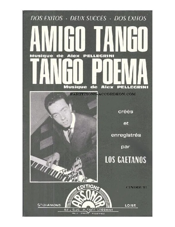 télécharger la partition d'accordéon Tango Poema (Créé par : Los Gaetanos) (Orchestration) au format PDF