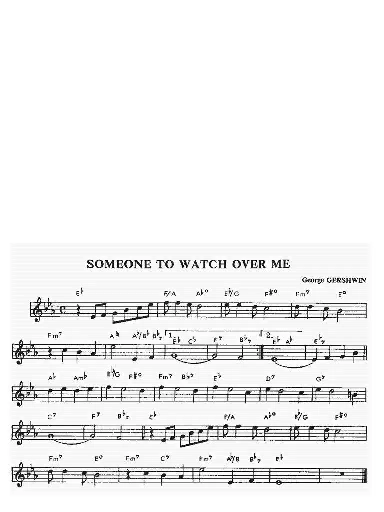 télécharger la partition d'accordéon Someone to watch over me (Fox-Trot) au format PDF