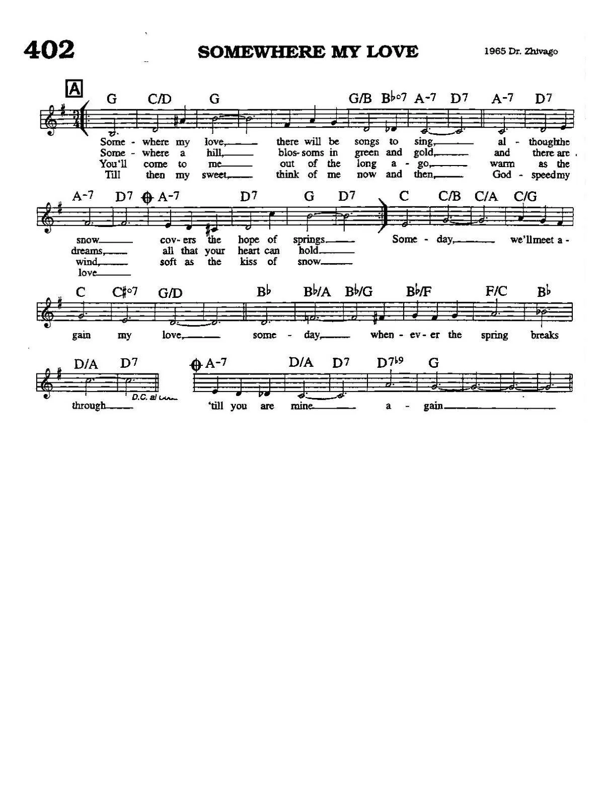 télécharger la partition d'accordéon Somewhere my love (Lara's theme) (Valse) au format PDF