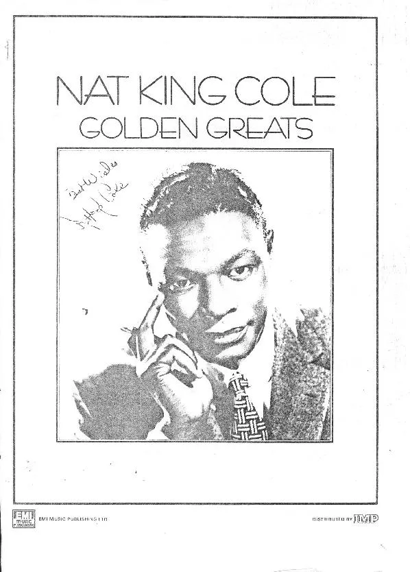 télécharger la partition d'accordéon Nat King Cole : Golden Greats (12 Titres) au format PDF