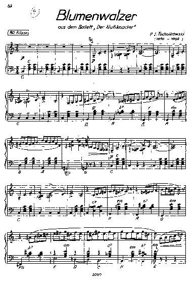 télécharger la partition d'accordéon Blumenwalzer (Aus dem Ballet : Der Nussknacker) (Valse) au format PDF