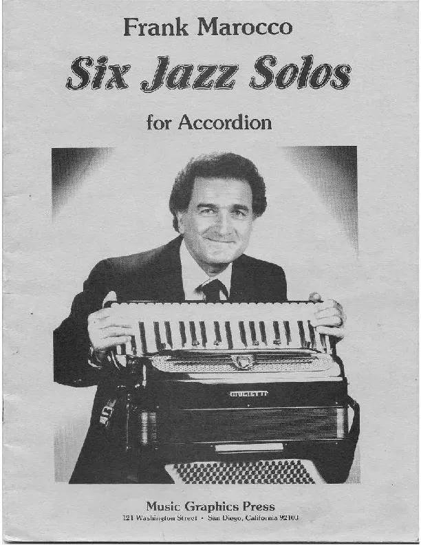 télécharger la partition d'accordéon Six Jazz Solos for Accordion au format PDF