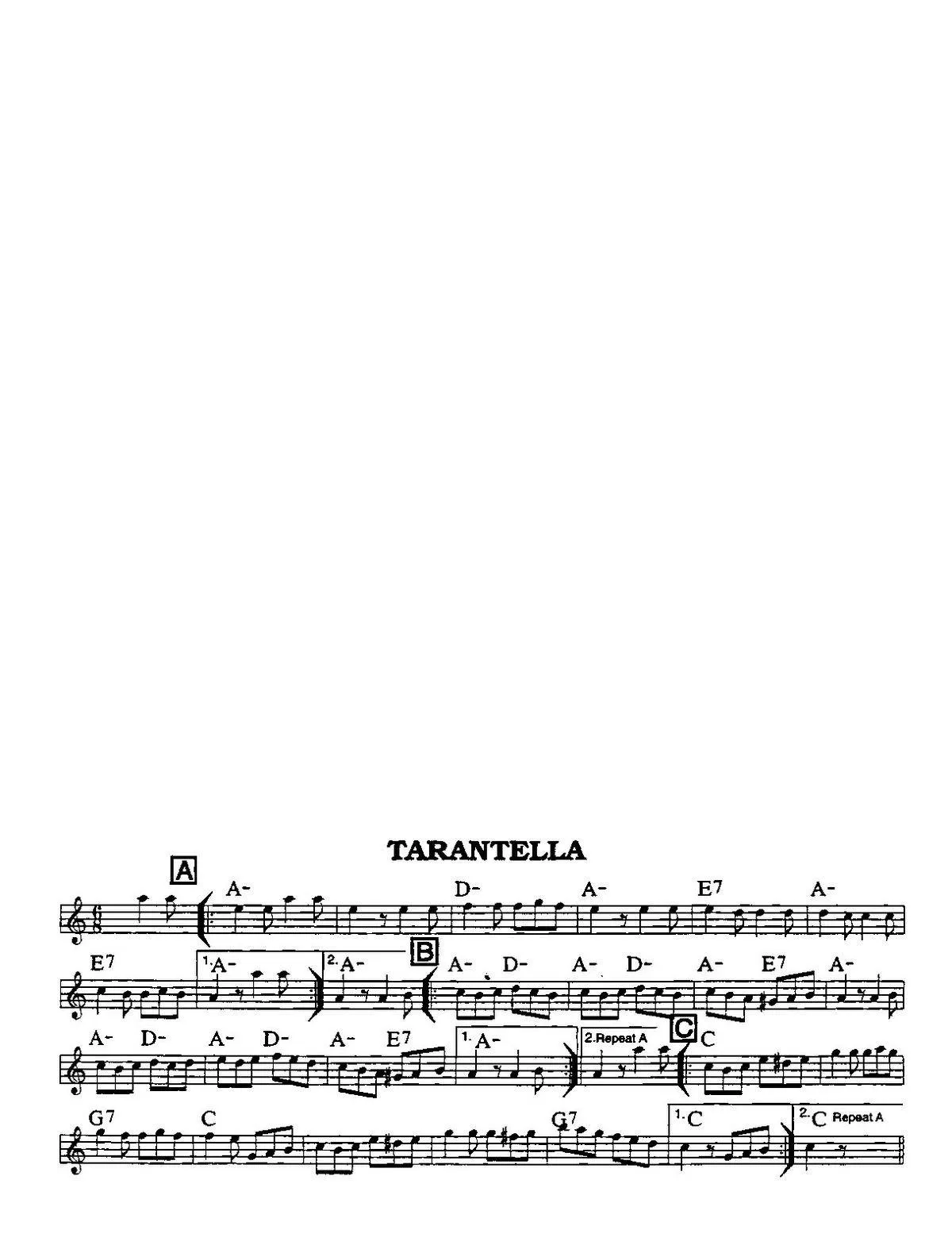 télécharger la partition d'accordéon Tarentella Napolitana (De l'Opéra : La festa di Piedigrotta) au format PDF