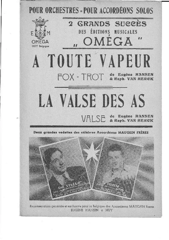 télécharger la partition d'accordéon La valse des As au format PDF