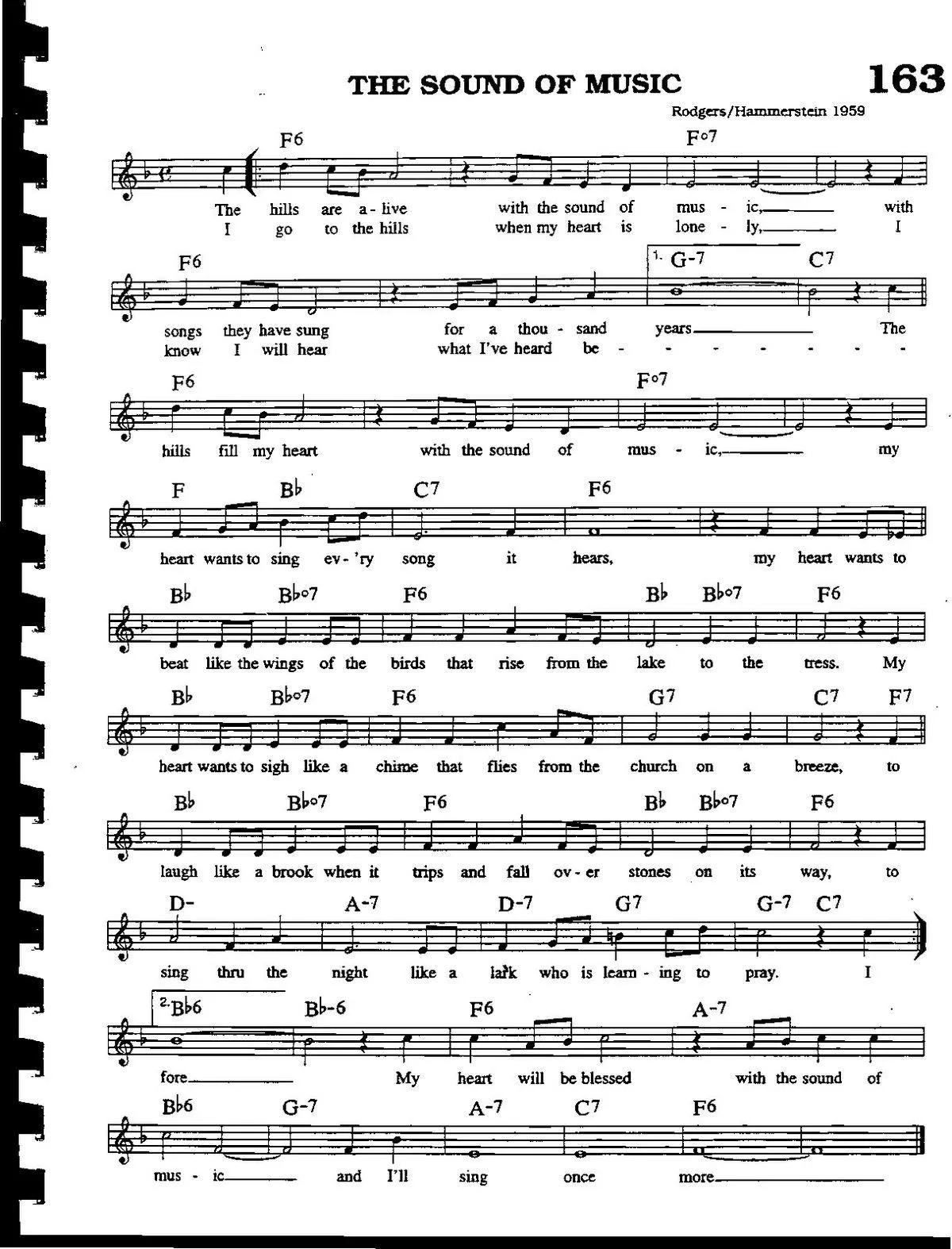 télécharger la partition d'accordéon The sound of music (Slow) au format PDF