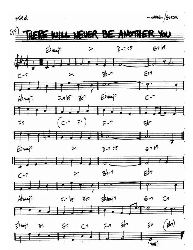 télécharger la partition d'accordéon There will never be another you (Instrumentale) (Woody Shaw) (Jazz Swing) au format PDF