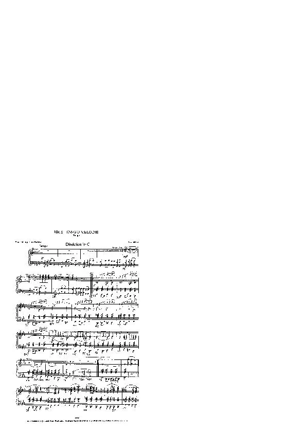 télécharger la partition d'accordéon Tango melodie (Arrangement : Hans Kolditz) au format PDF