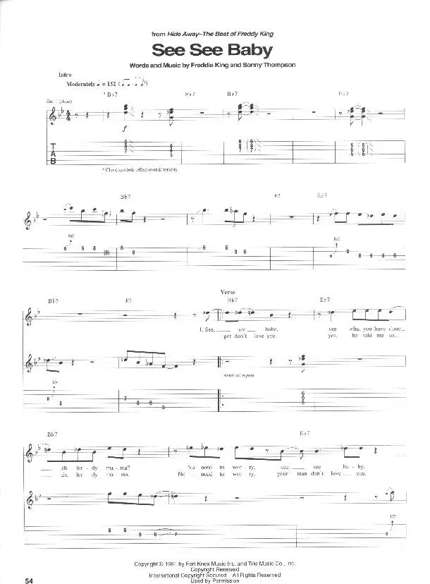 télécharger la partition d'accordéon See see baby (Swing Madison) au format PDF