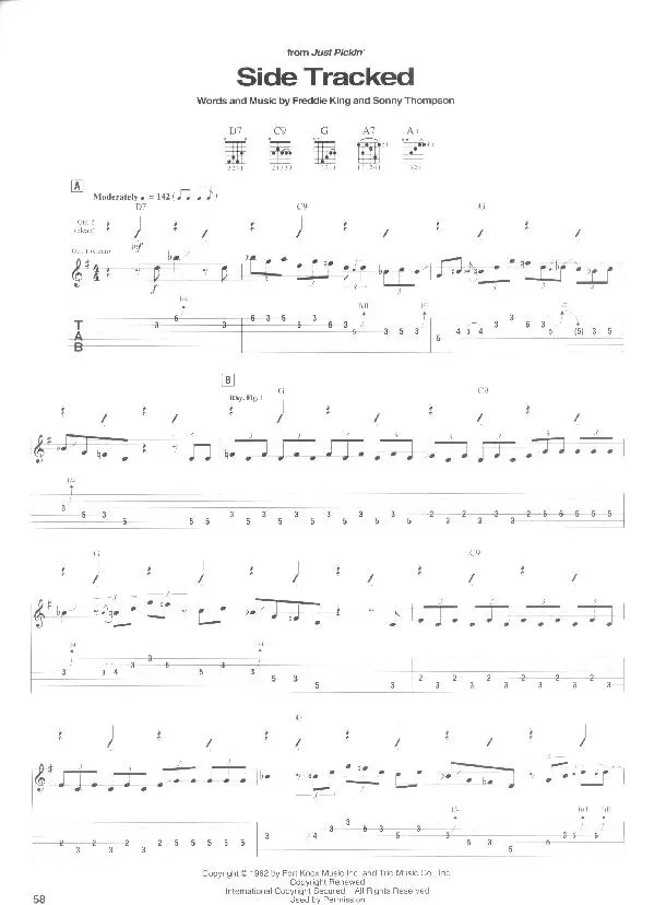 télécharger la partition d'accordéon Side tracked (Soul Swing instrumental) au format PDF
