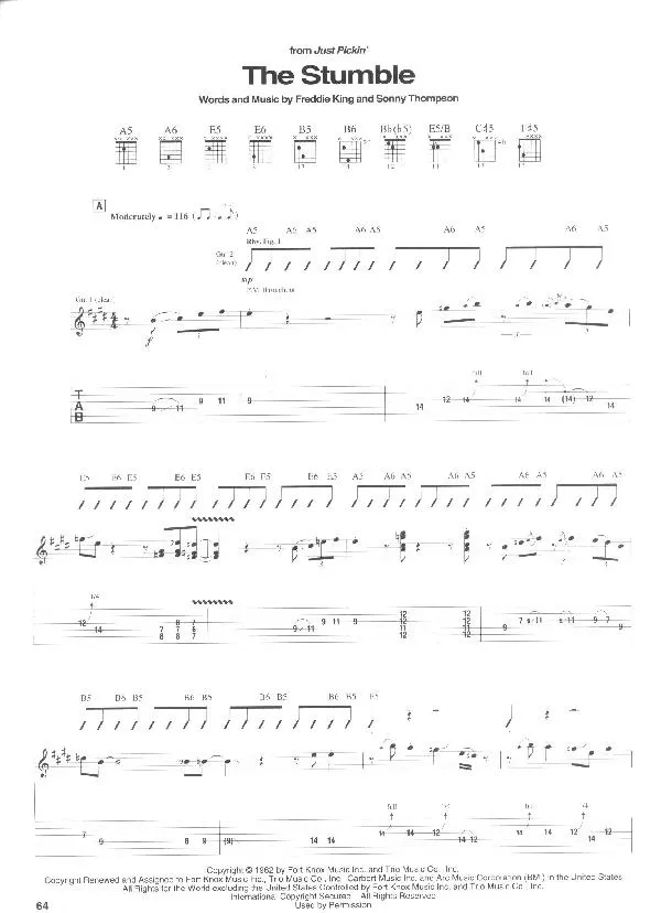 télécharger la partition d'accordéon The stumble (Swing Madison Instrumental) au format PDF