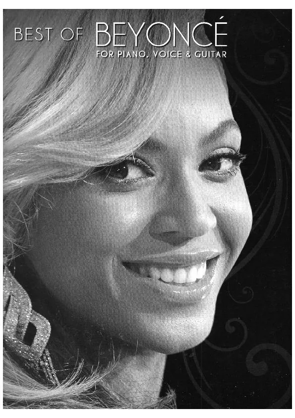 télécharger la partition d'accordéon Best of Beyoncé (For Piano / Voice and Guitar) (12 Titres) au format PDF