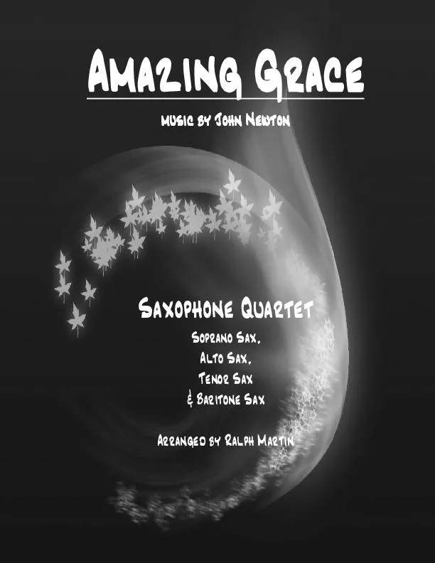 télécharger la partition d'accordéon Amazing Grace (Arrangement : Ralph Martin) (Saxophone Quartet) (Parties Cuivres) au format PDF