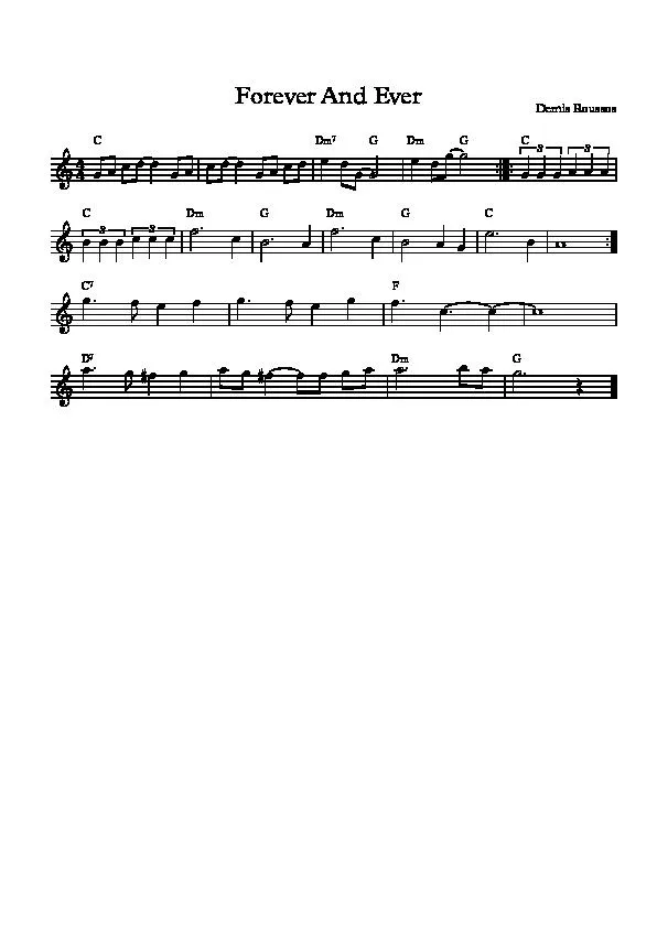 télécharger la partition d'accordéon Forever And Ever au format PDF